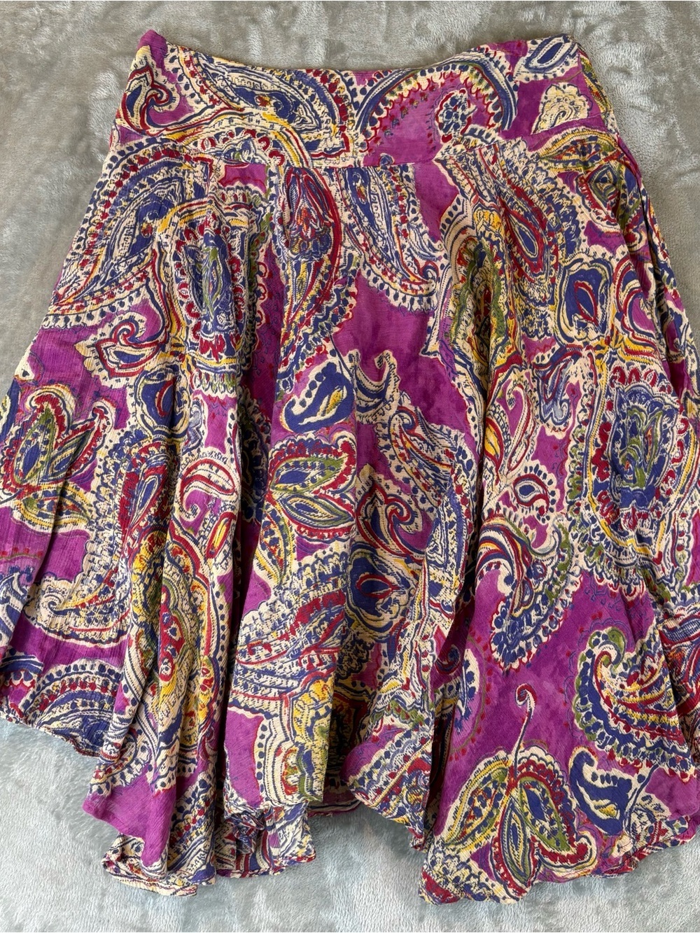 Lauren Ralph Lauren Paisley Asymmetrical Skirt Wmn’s M - Picture 4 of 10